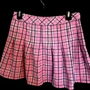 Mamba Jeans Plaid Skirt Pleated Teens Size L (14)